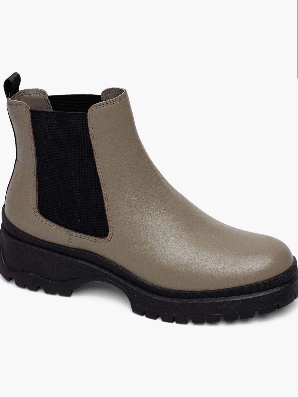 Paolo Taupe Chelsea Ankle Boot with Black Elastic Panels